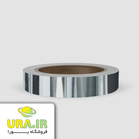 نوار نقره ای - سیلور براق پشت چسب دار PVC - عرض 2 سانتیمتر رول 25 متری
