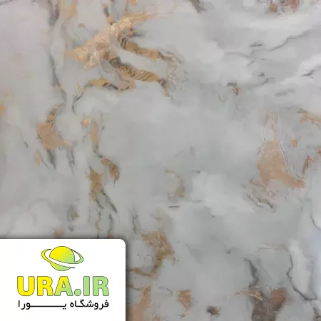 برچسب طرح سنگ رگه طلایی هایگلاس براق کد 6014 (عرض 90 سانتیمتر)