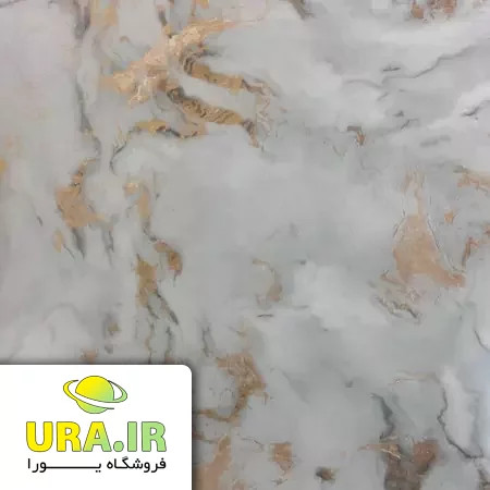 برچسب طرح سنگ رگه طلایی هایگلاس براق کد 6014 (عرض 90 سانتیمتر)